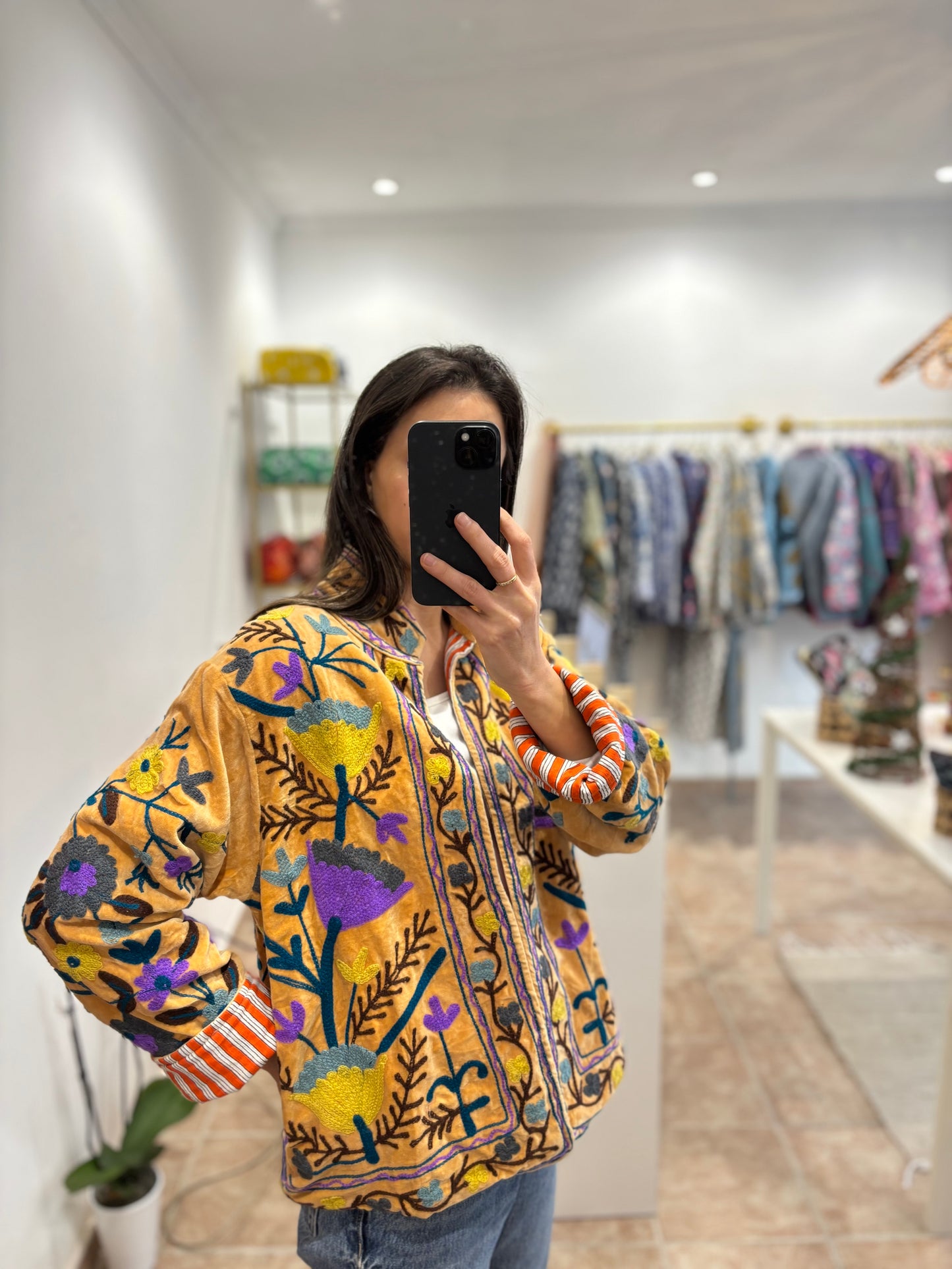 Chaqueta Boho bordada