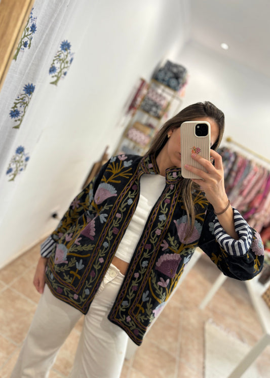 Chaqueta Boho bordada