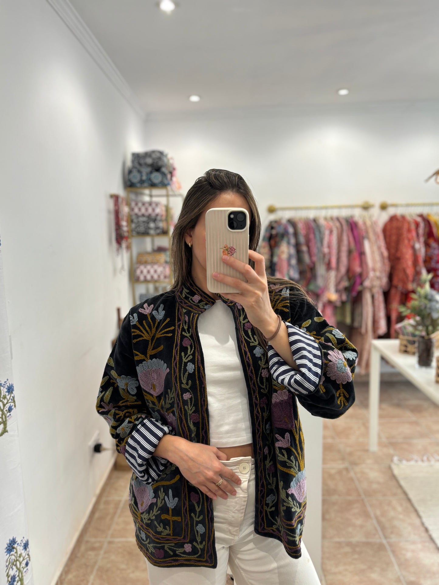 Chaqueta Boho bordada