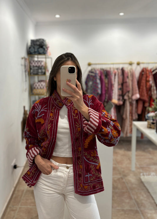 Chaqueta Boho bordada