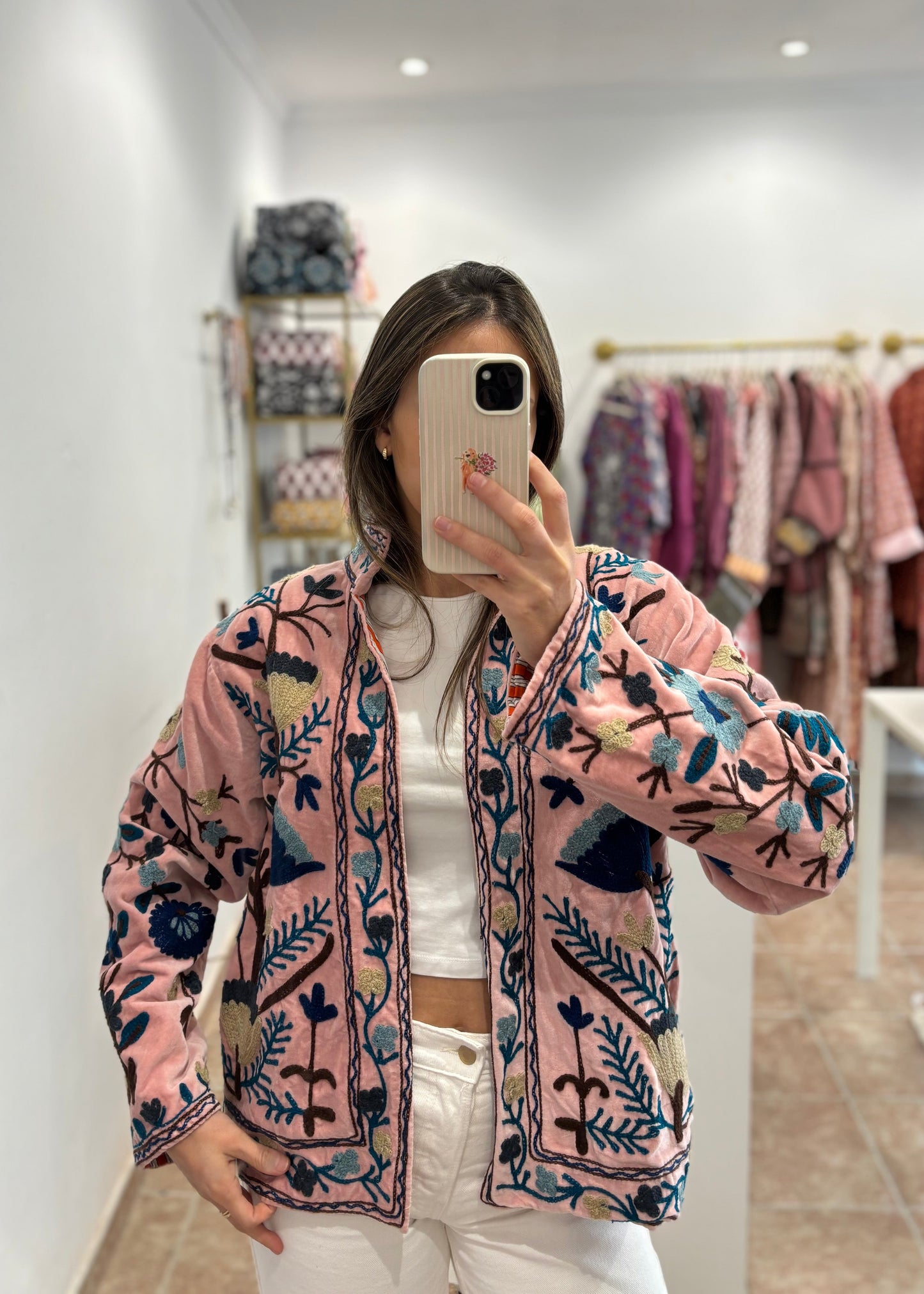 Chaqueta Boho bordada