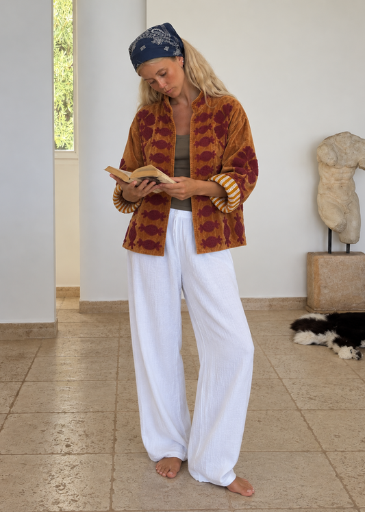 Chaqueta terciopelo bordada