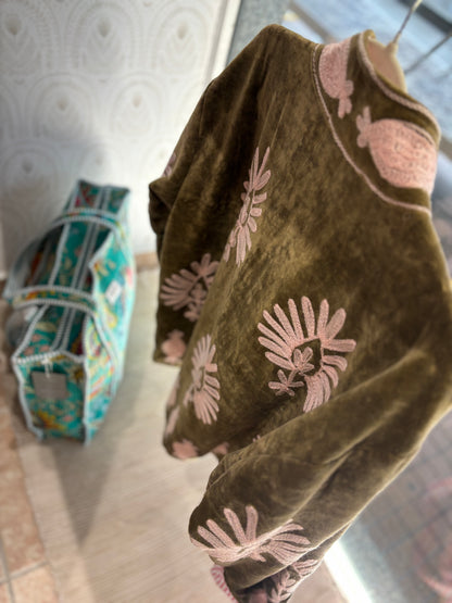 Chaqueta terciopelo bordada