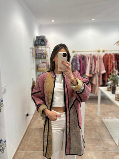 Chaqueta kantha larga