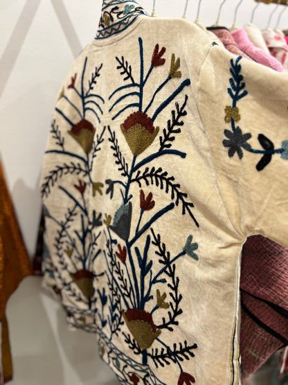 Chaqueta terciopelo bordada