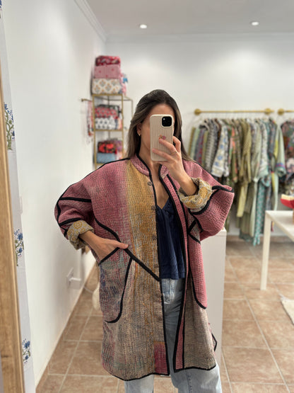 Chaqueta kantha larga