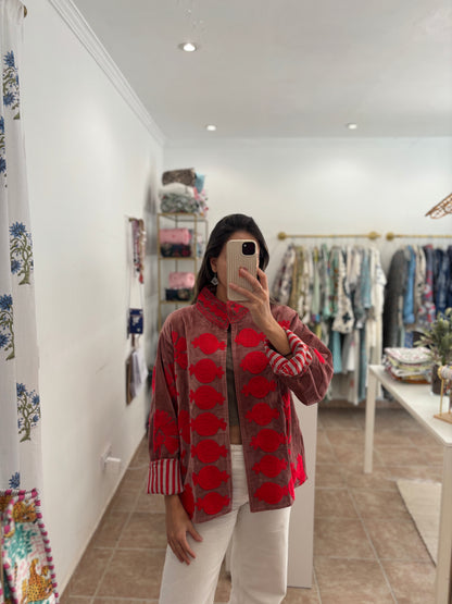 Chaqueta terciopelo bordada