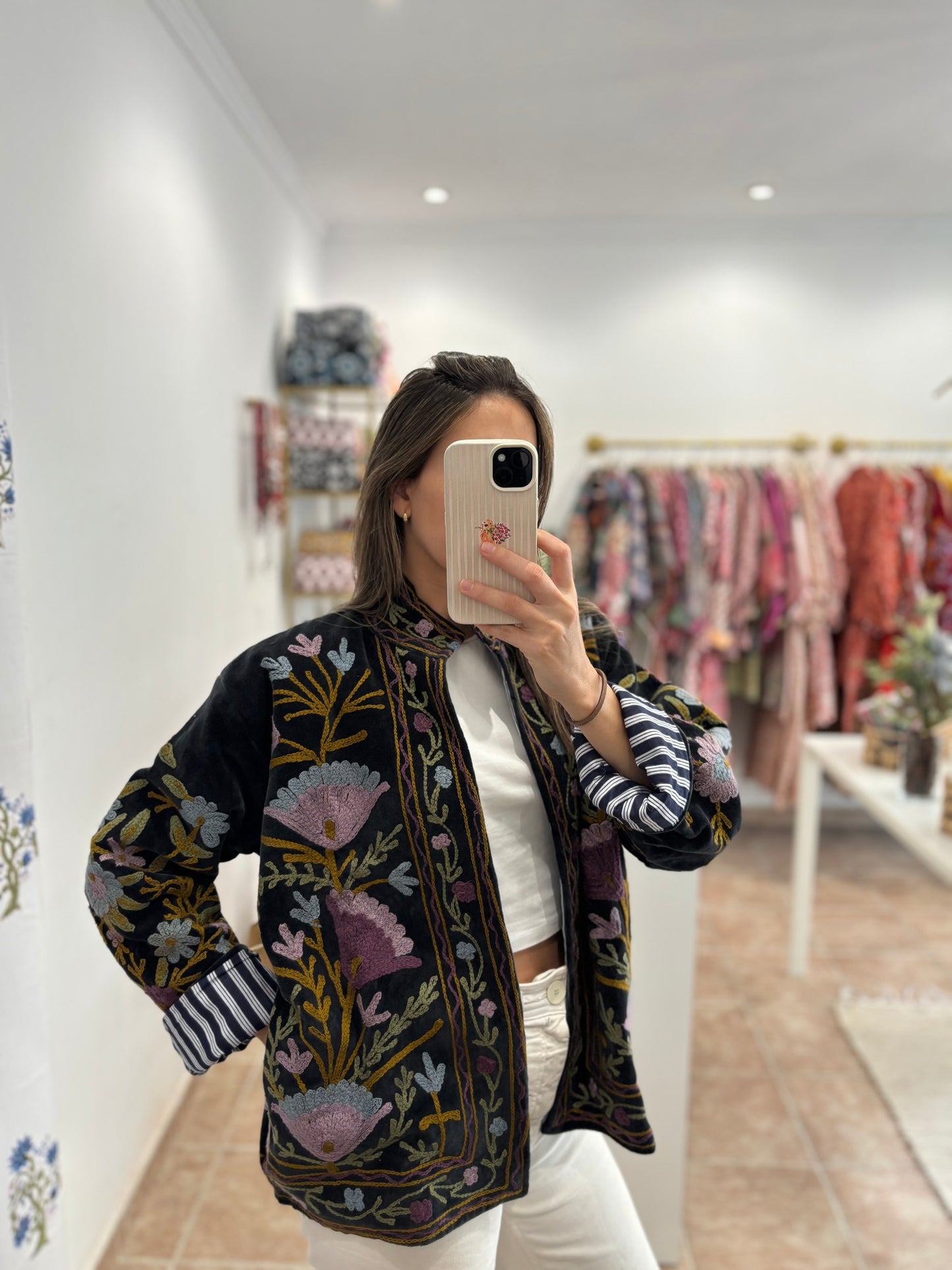 Chaqueta Boho bordada