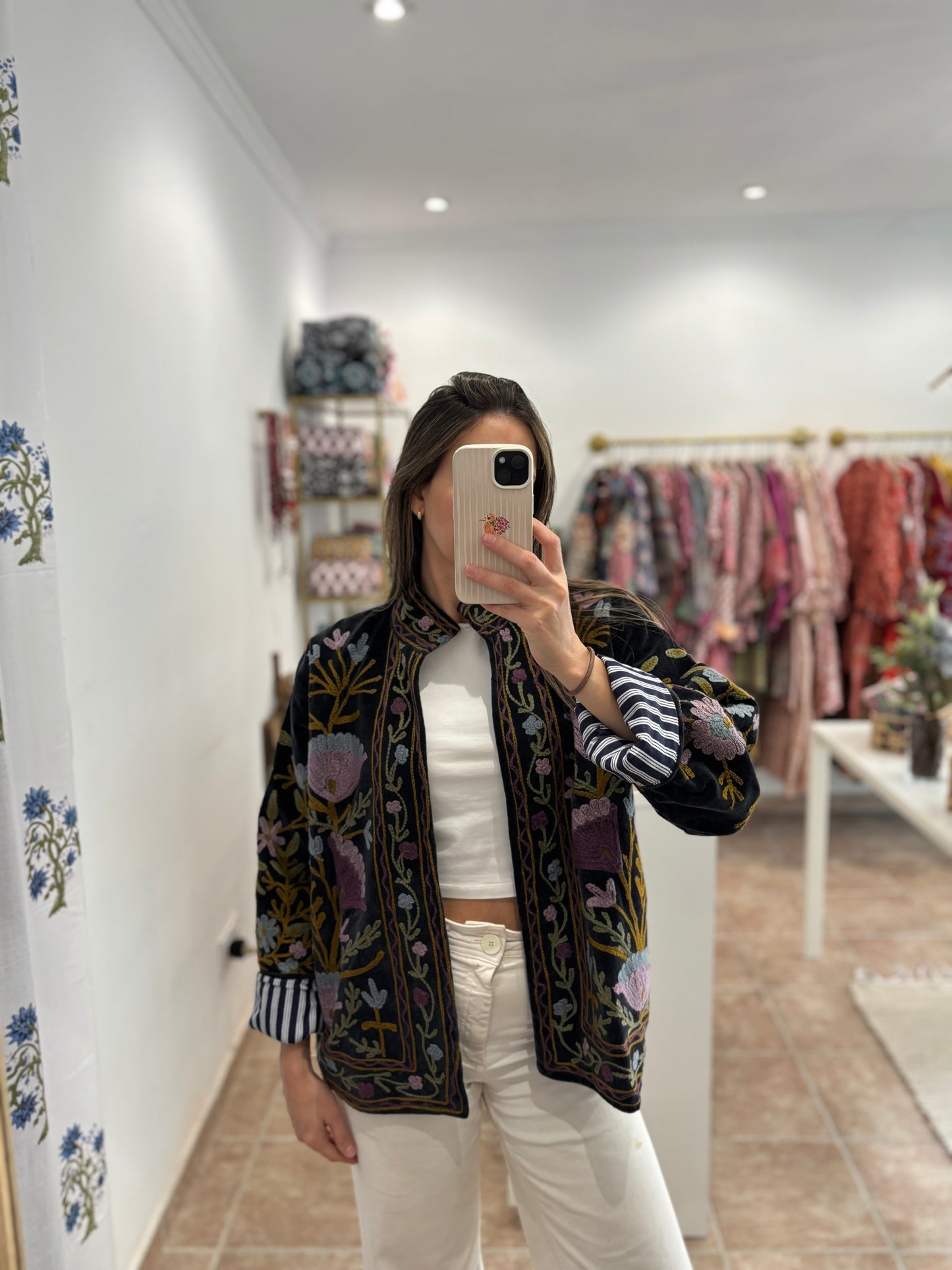 Chaqueta Boho bordada