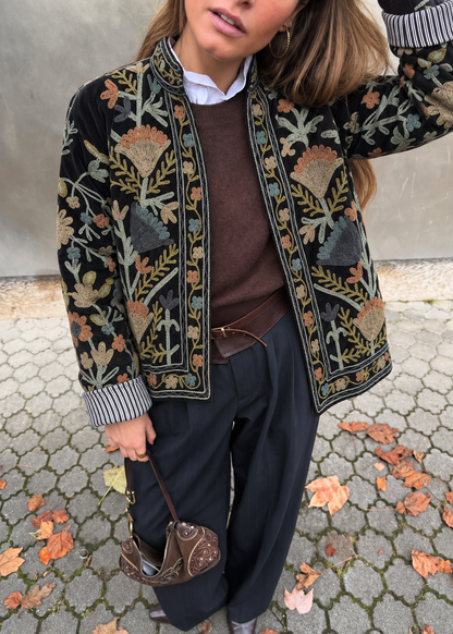 Chaqueta terciopelo bordada