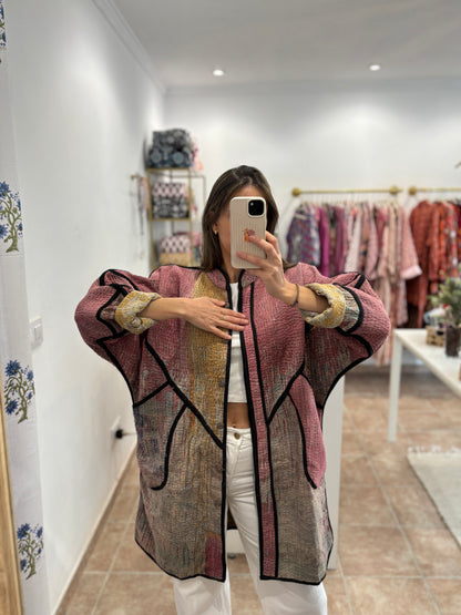 Chaqueta kantha larga