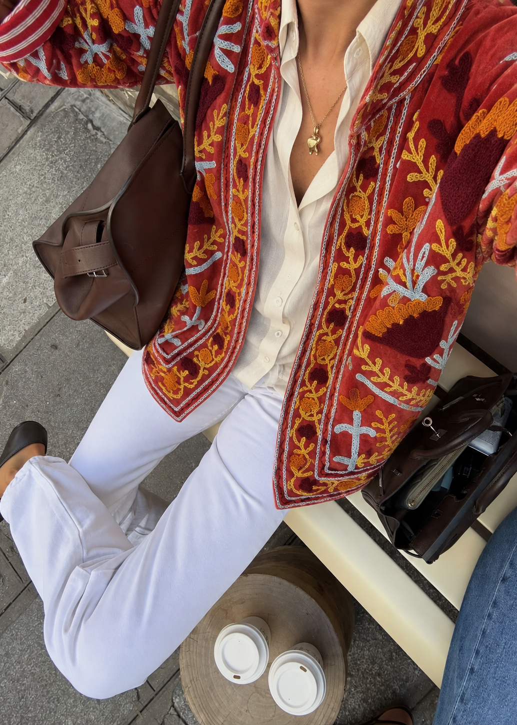Chaqueta terciopelo bordada