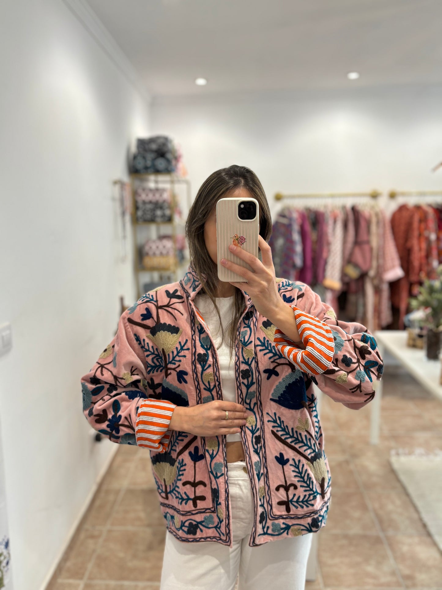 Chaqueta Boho bordada