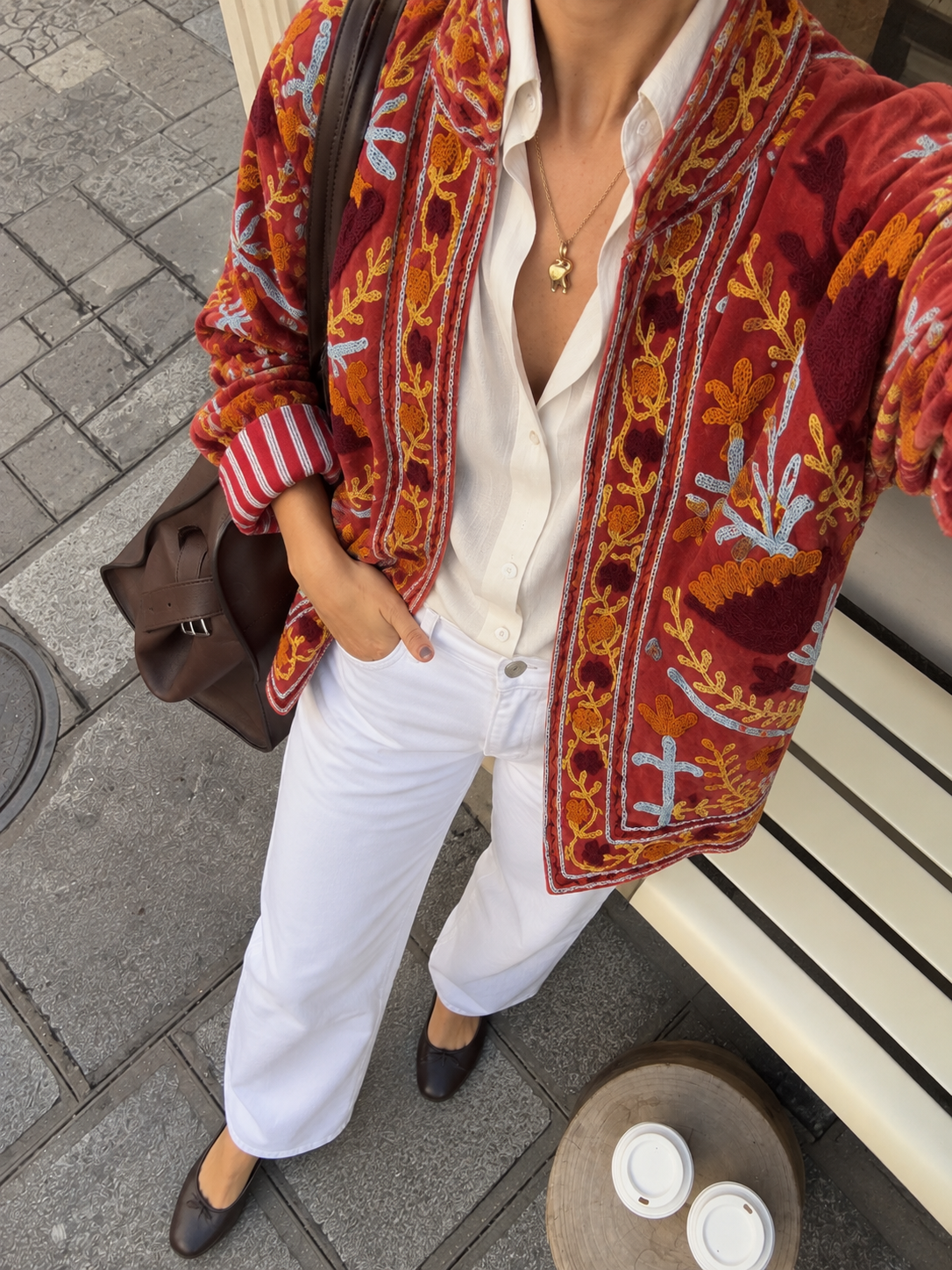 Chaqueta terciopelo bordada