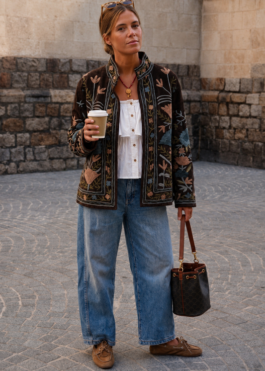 Chaqueta Boho bordada